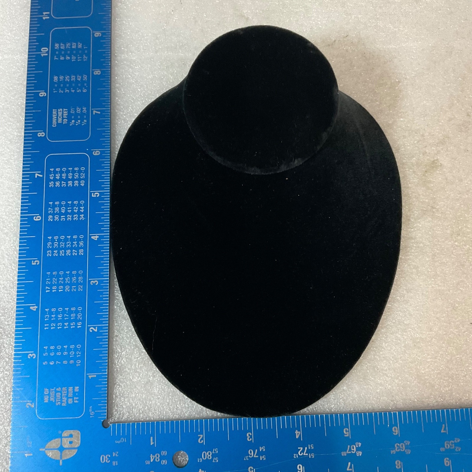Black Velvet Necklace Display Stand 9in Oval Jewelry Holder - Image 6