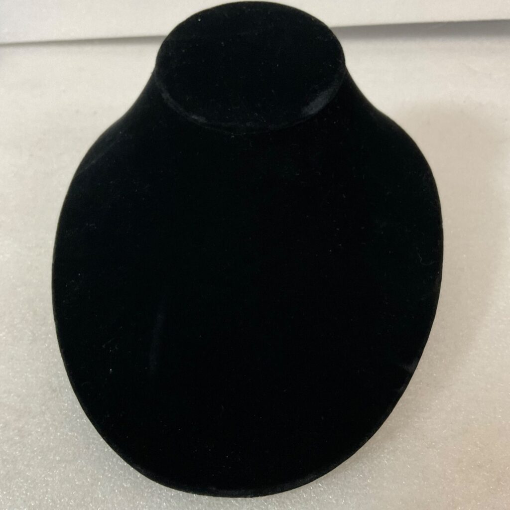 Black Velvet Jewelry Bust 8in Necklace Holder Display Stand - Image 1