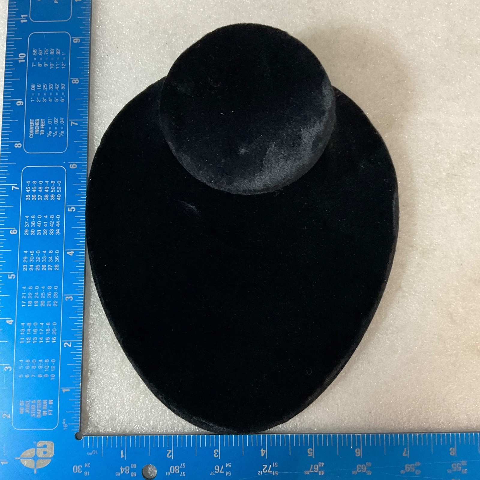 8.5in Black Velvet Necklace Display Stand Classic Jewelry Holder - Image 9