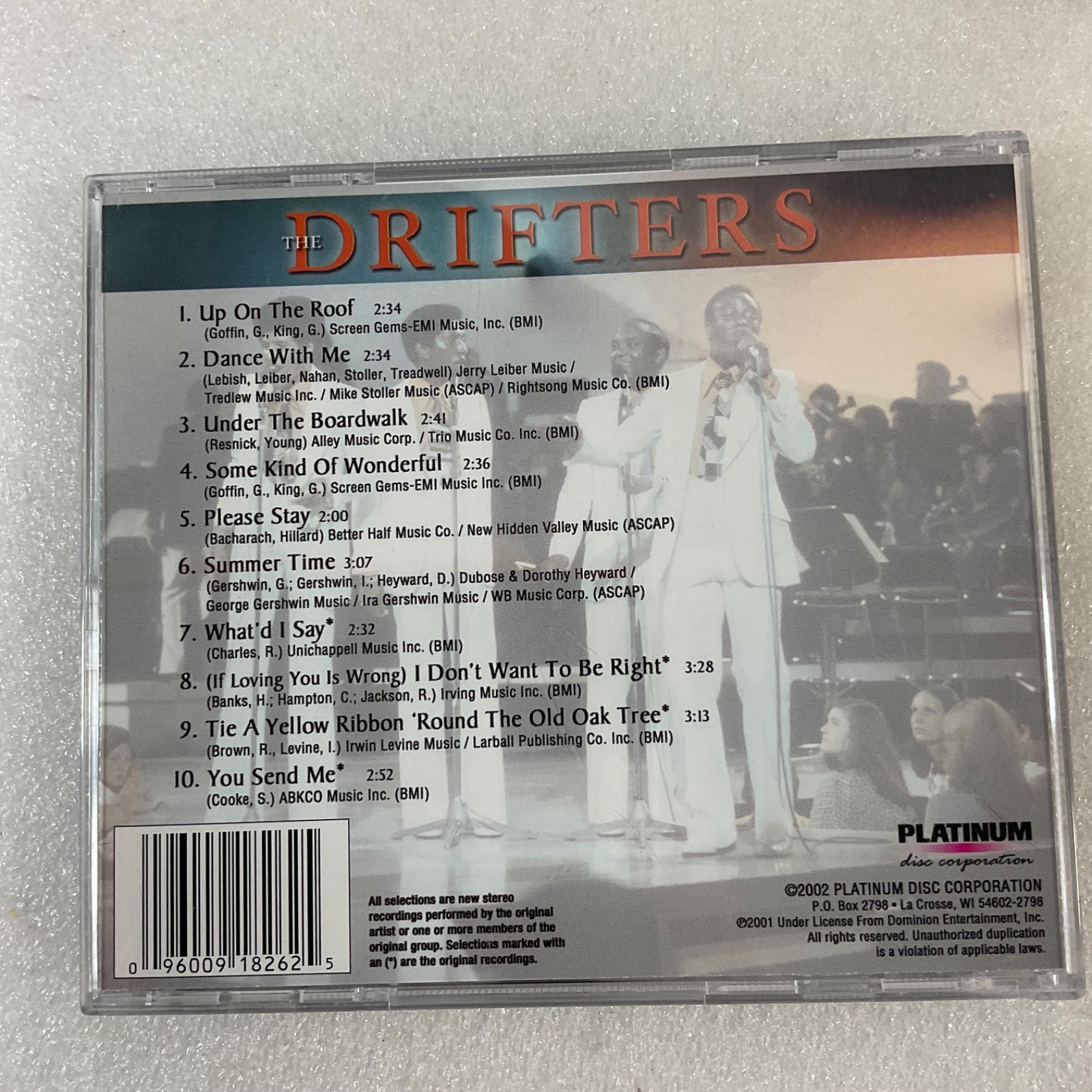 The Drifters Volume Two CD Soul R&B Classics Platinum Disc 2002 - Image 2
