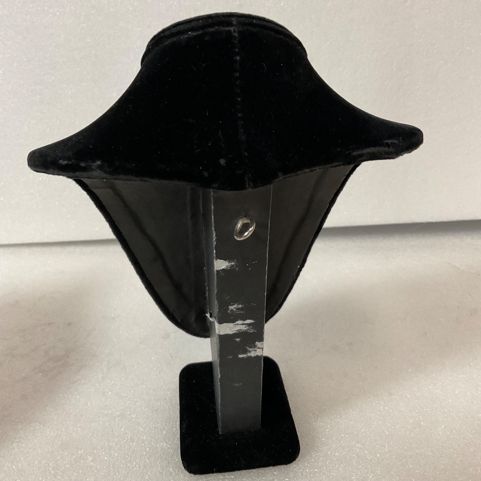 8in Black Velvet Jewelry Display Bust Stand for Necklaces 5in Wide 3in Deep - Image 4