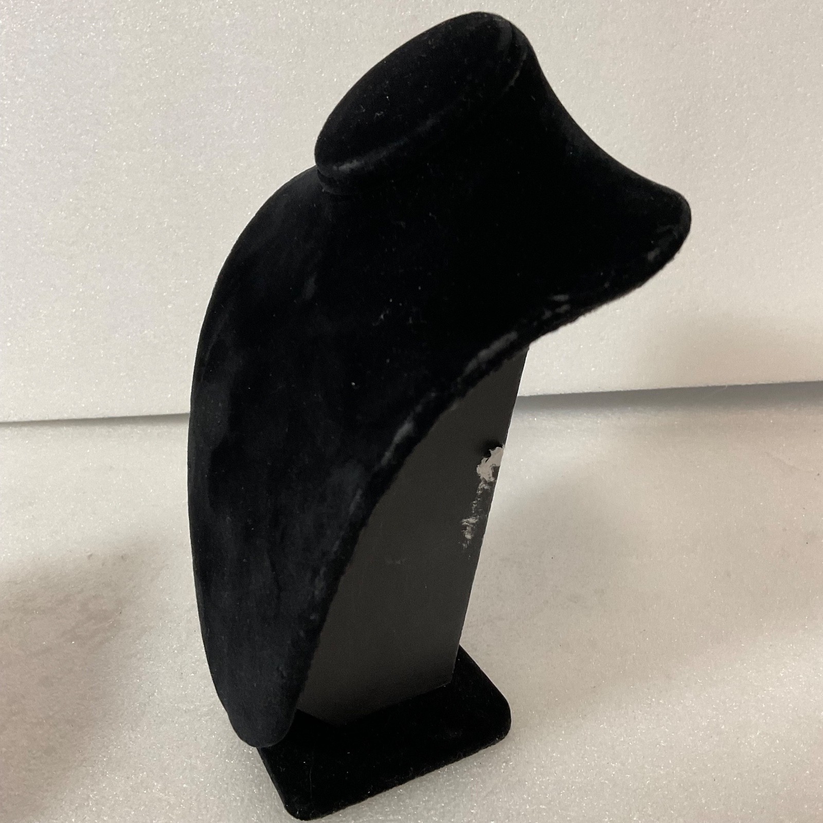 8in Black Velvet Jewelry Display Bust Stand for Necklaces 5in Wide 3in Deep - Image 2