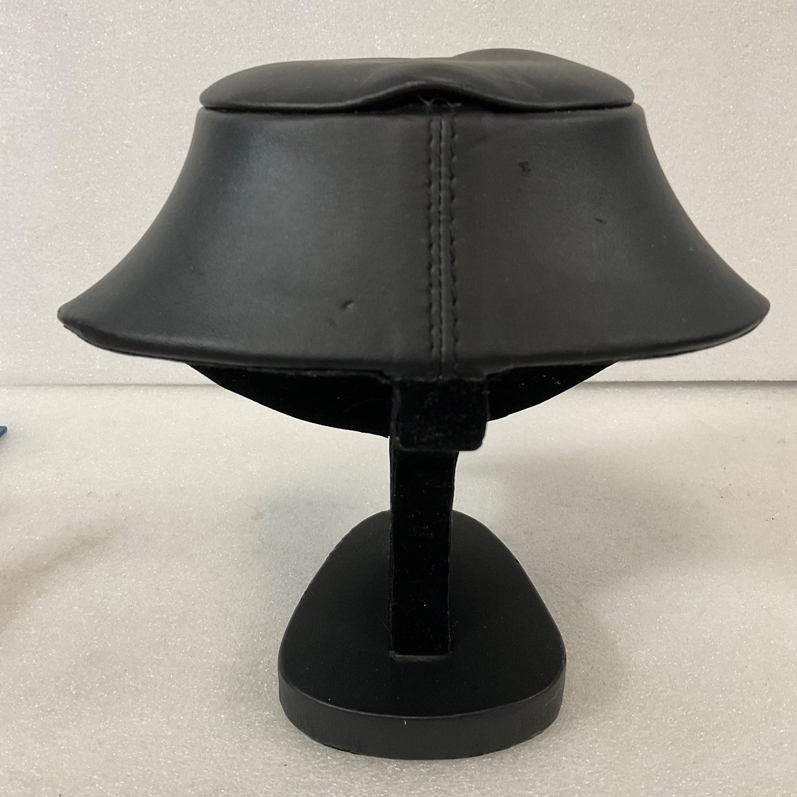 7.5in Black Faux Leather Necklace Display Bust 7in Wide Jewelry Stand - Image 4
