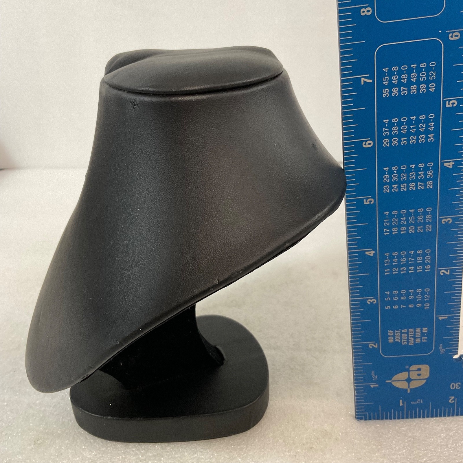 7.5in Black Faux Leather Necklace Display Bust 7in Wide Jewelry Stand - Image 11