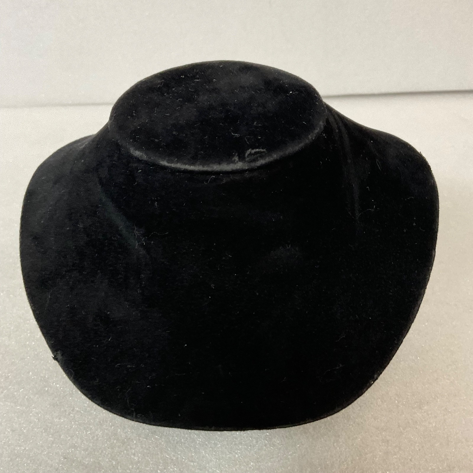 5in Black Velvet Necklace Display Bust Stand 6in Wide Jewelry Holder - Image 1
