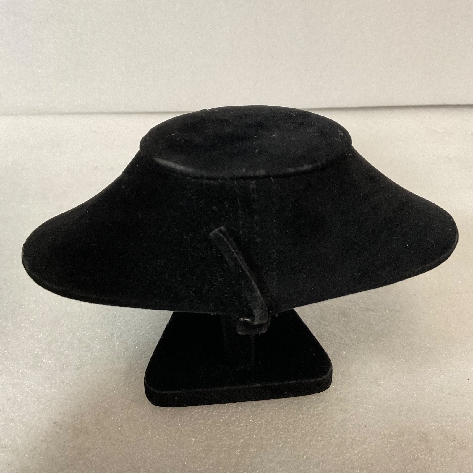 5in Black Velvet Necklace Display Bust Stand 6in Wide Jewelry Holder - Image 4