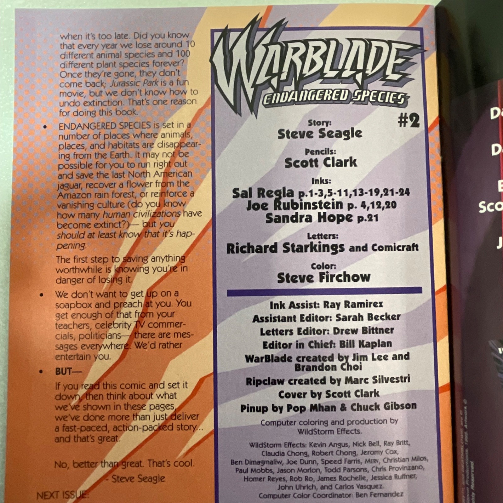 Warblade Endangered Species #2 Feb 1995 Image Comics - Image 22