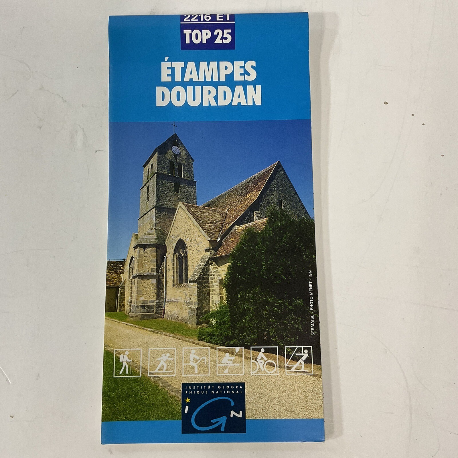 1997 IGN Top 25 Étampes Dourdan France Road Map 2216ET 3615 - Image 1