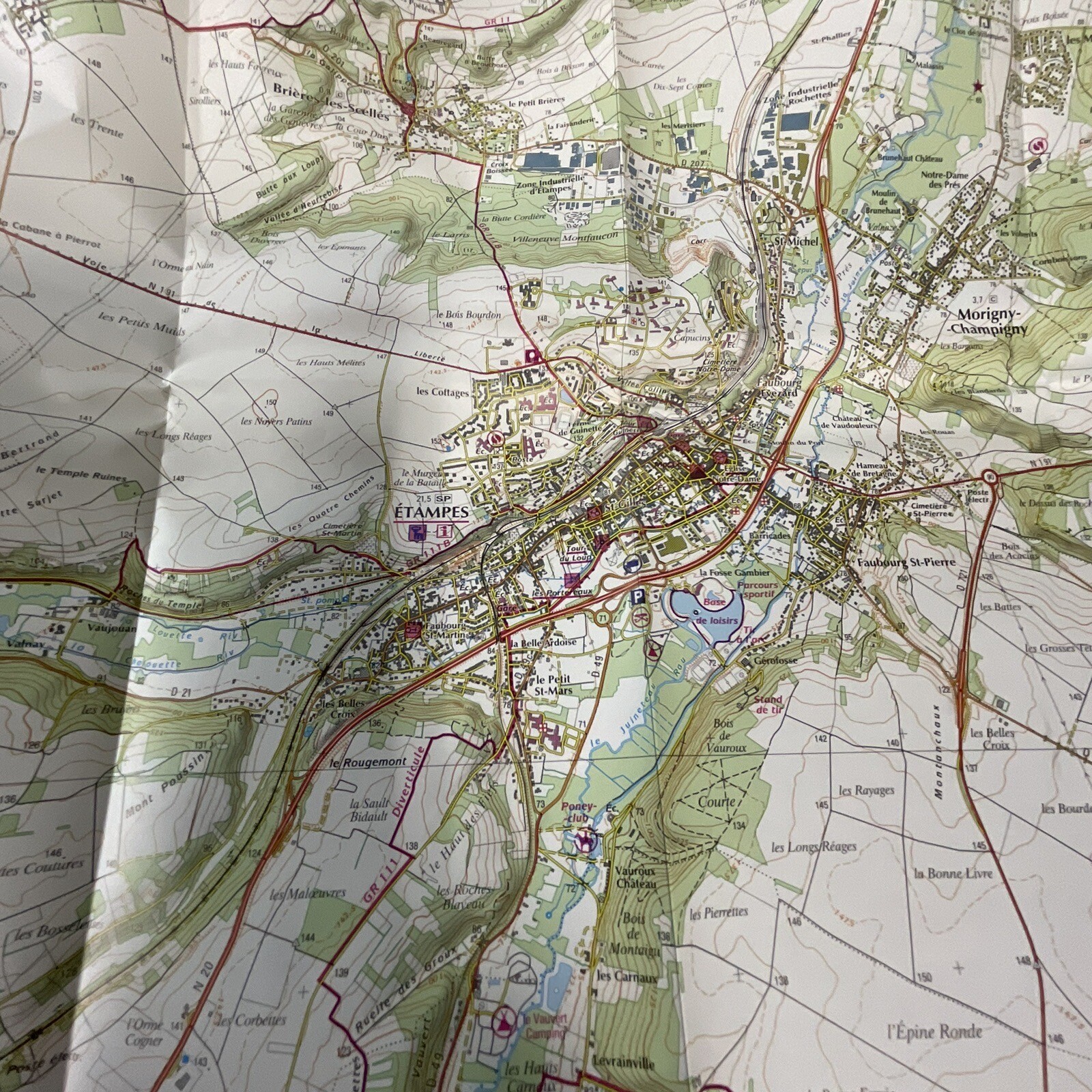 1997 IGN Top 25 Étampes Dourdan France Road Map 2216ET 3615 - Image 6