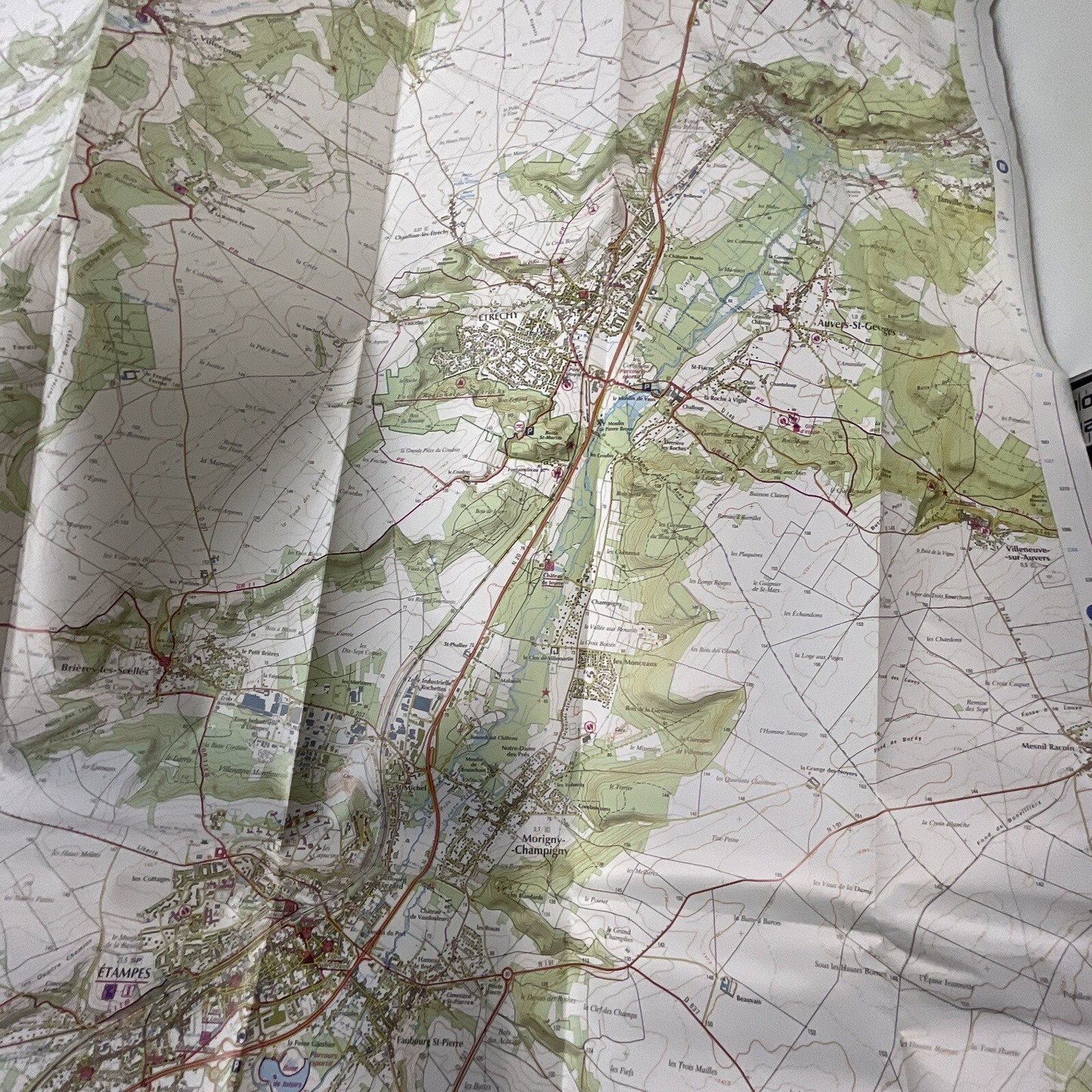 1997 IGN Top 25 Étampes Dourdan France Road Map 2216ET 3615 - Image 11