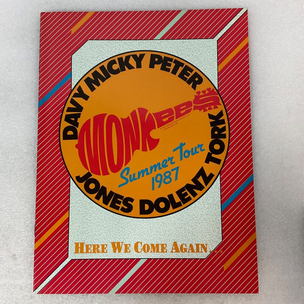 The Monkees 1987 Summer Tour Concert Program 13in “Here We Come Again” - Image 1