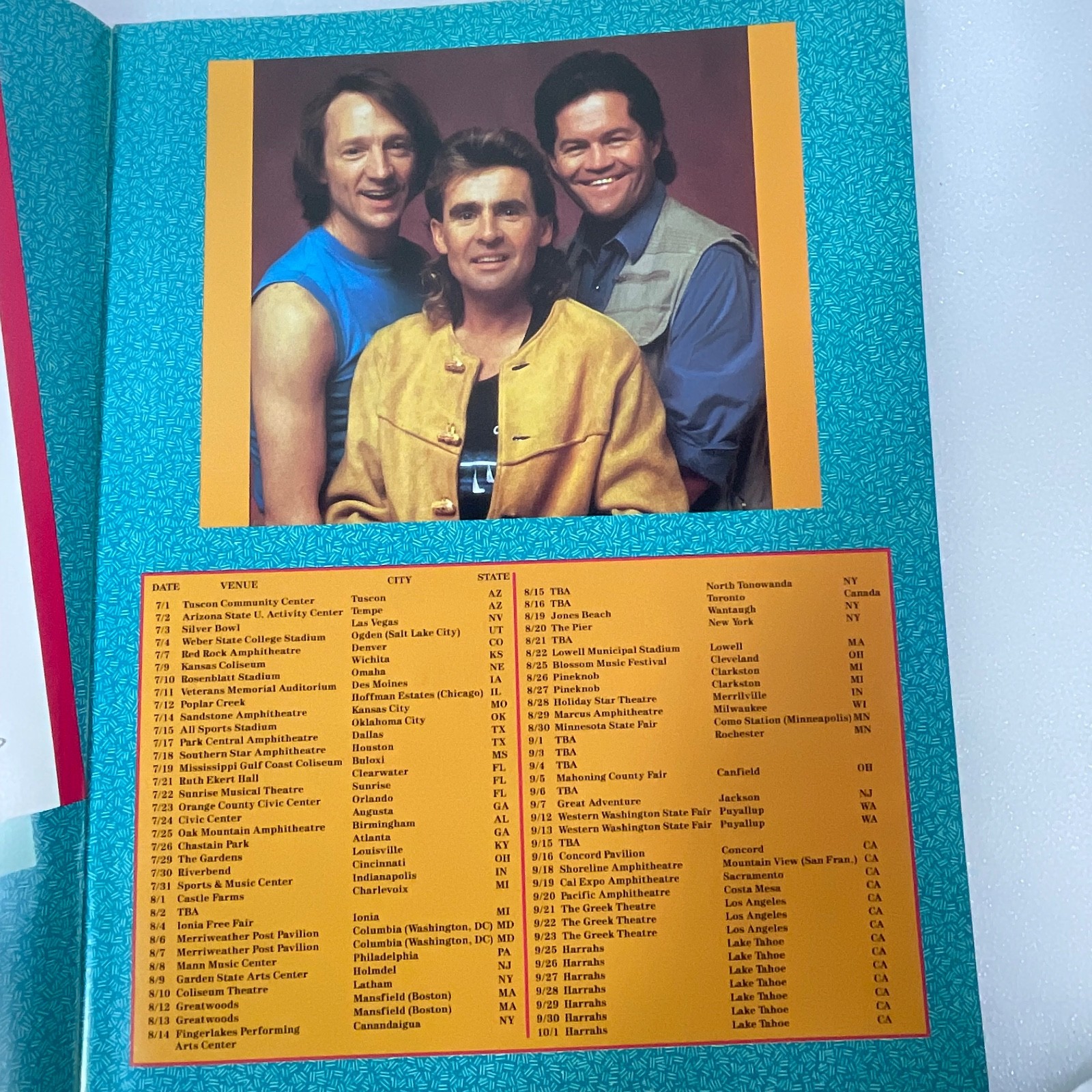 The Monkees 1987 Summer Tour Concert Program 13in “Here We Come Again” - Image 9