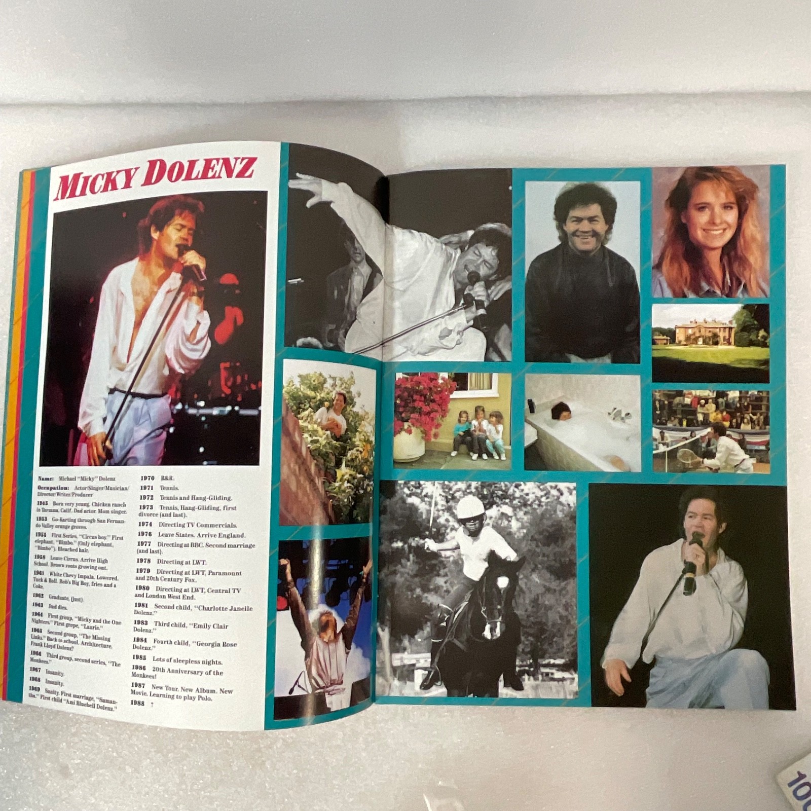 The Monkees 1987 Summer Tour Concert Program 13in “Here We Come Again” - Image 13