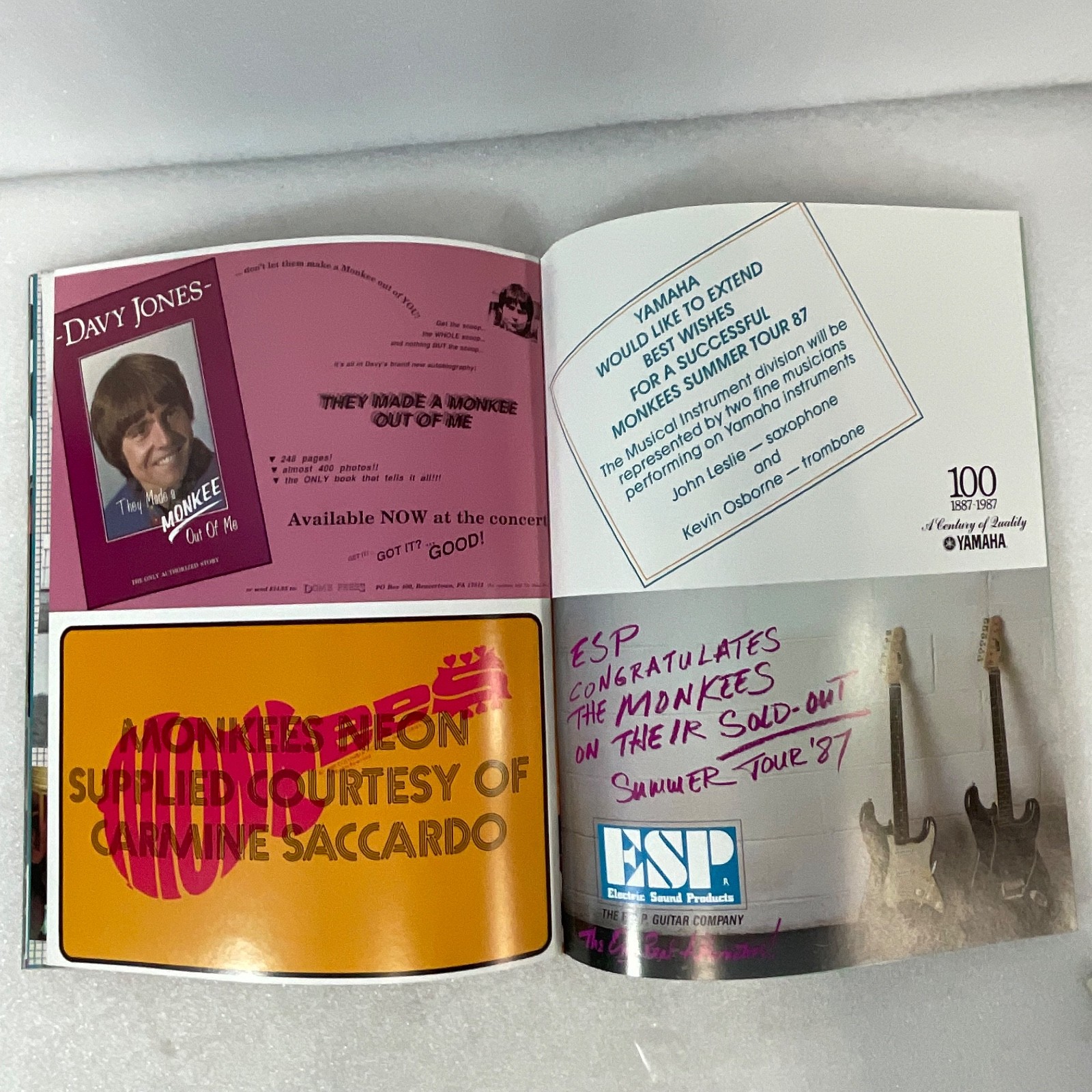The Monkees 1987 Summer Tour Concert Program 13in “Here We Come Again” - Image 19