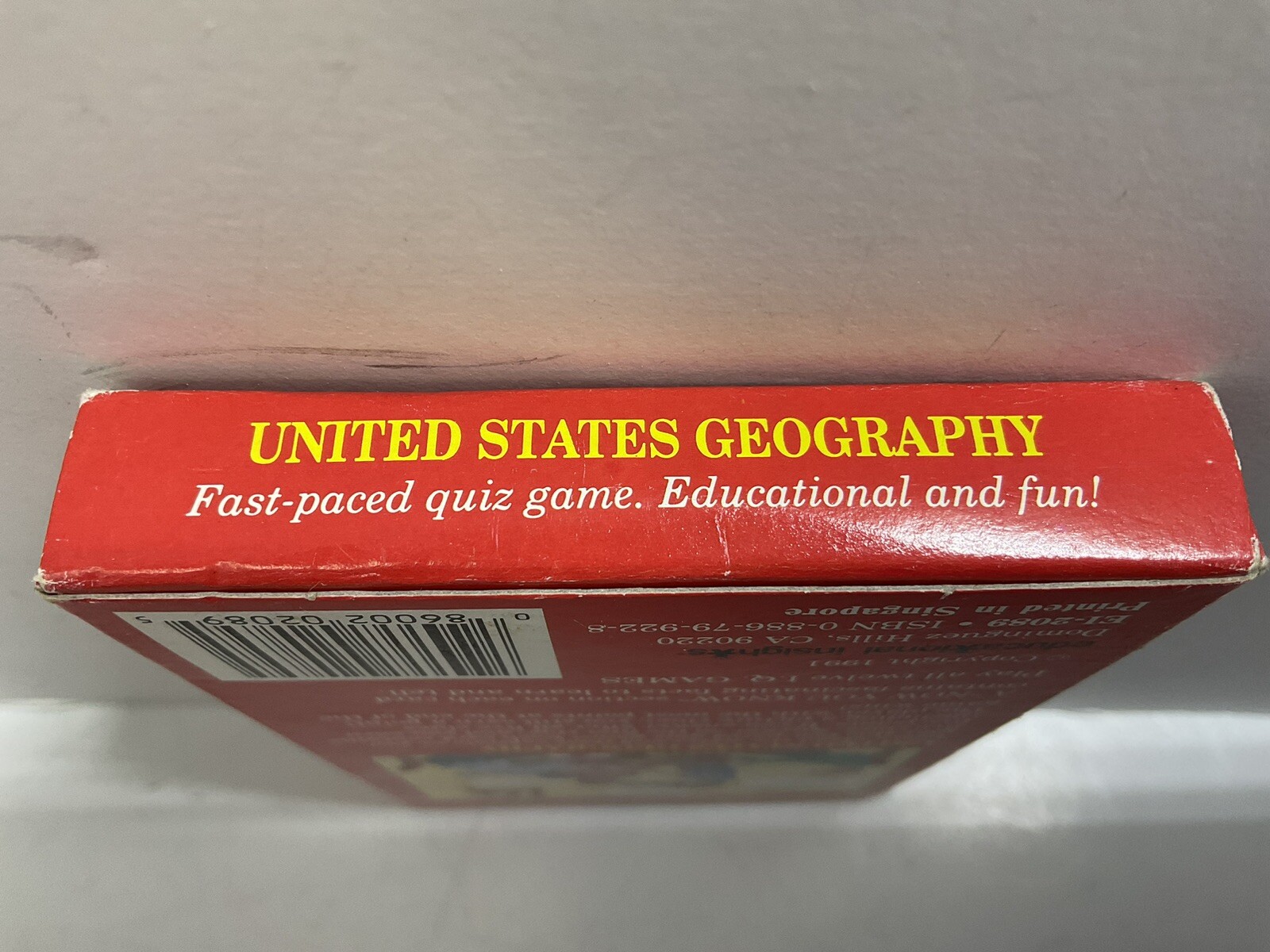 Vintage 1991 I.Q GamesUnited States Geography Flash Card Quiz Game Educational - Image 6