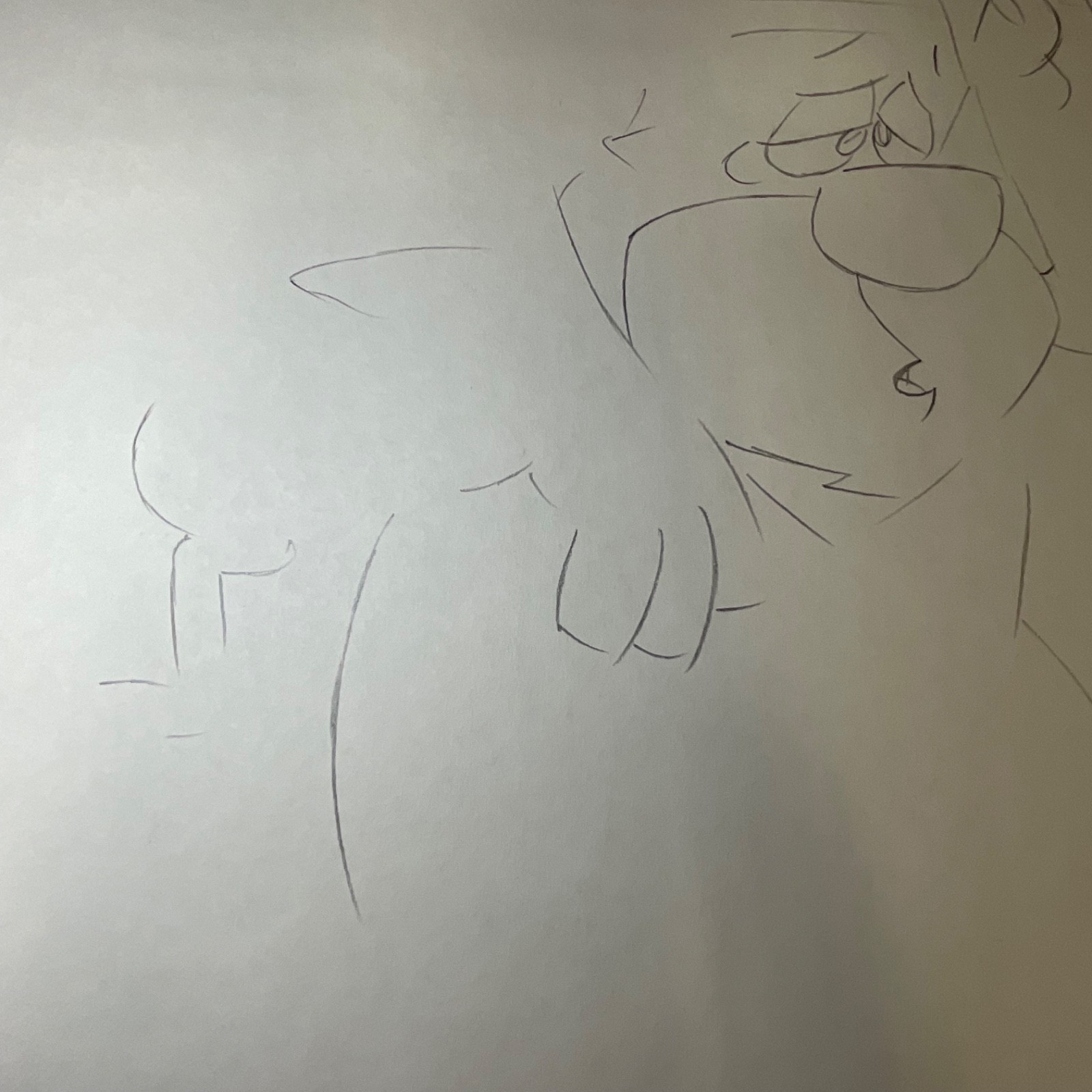 Animation Production Pencil Sketch Cartoon Caveman Character 12 in x 10 in - Image 6