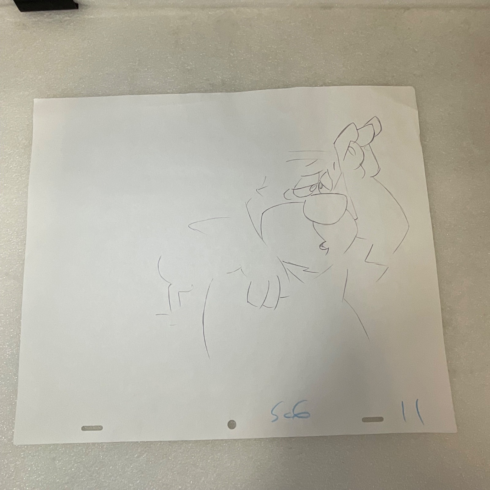 Animation Production Pencil Sketch Cartoon Caveman Character 12 in x 10 in - Image 9