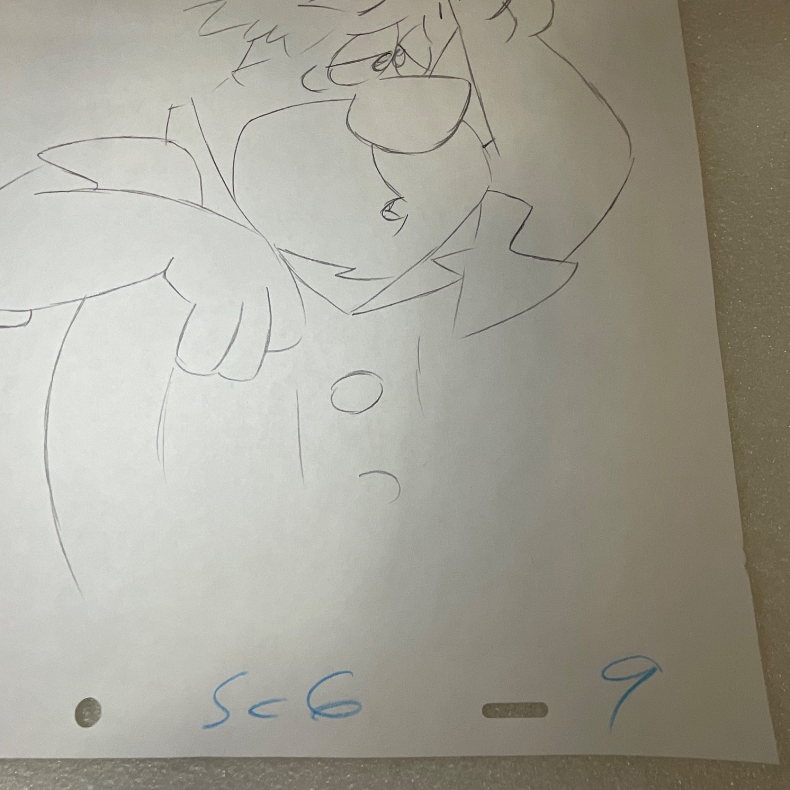 Caveman Animation Production Sketch Pencil Drawing 12 in x 10 in - Image 4