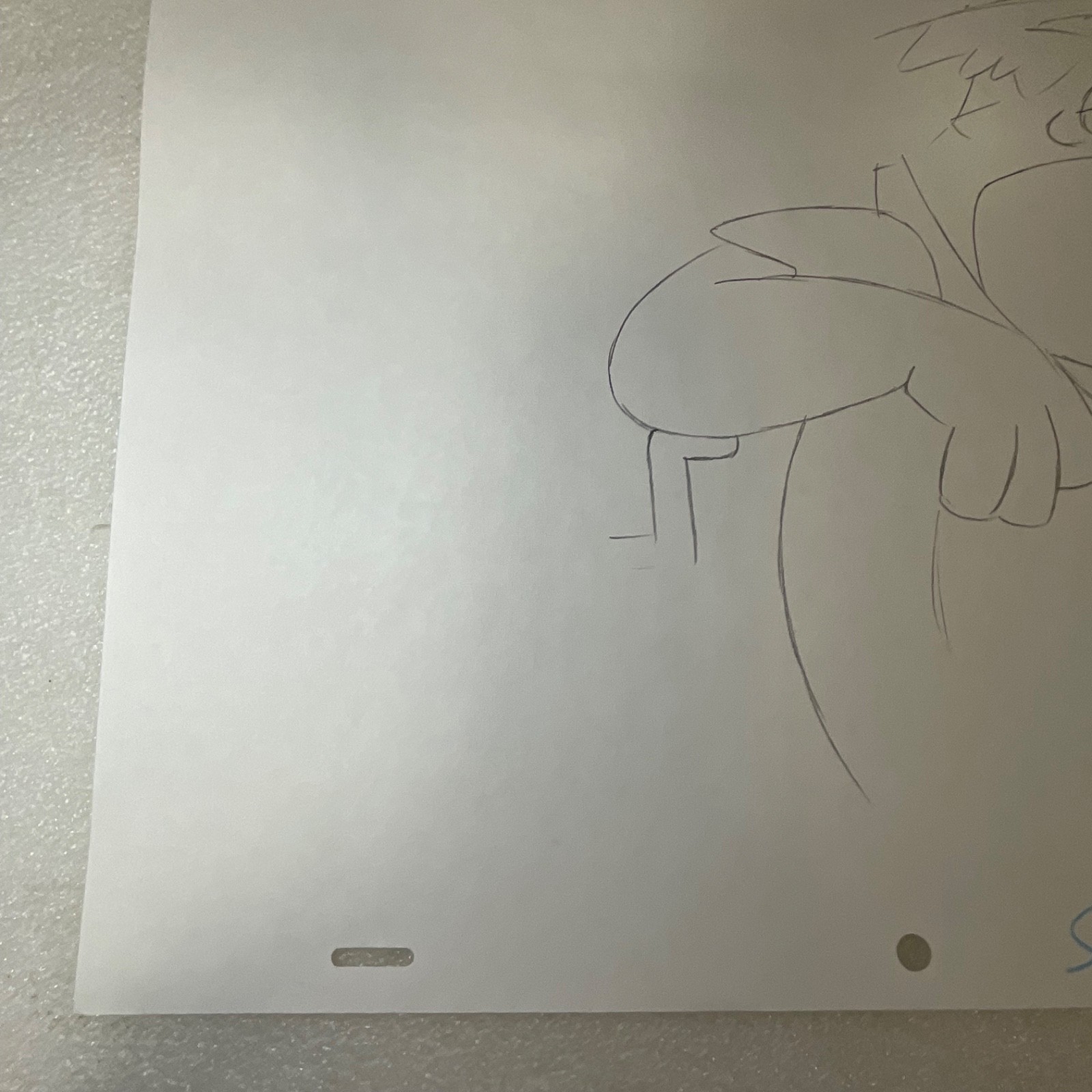 Caveman Animation Production Sketch Pencil Drawing 12 in x 10 in - Image 5