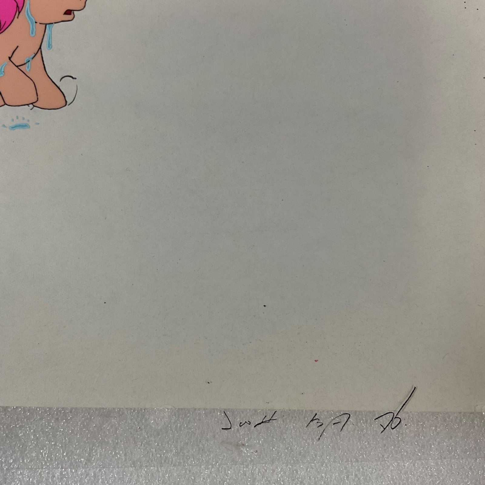 Vintage 80s Pony Animation Production Cel 12 in x 10 in Hand Painted - Image 4