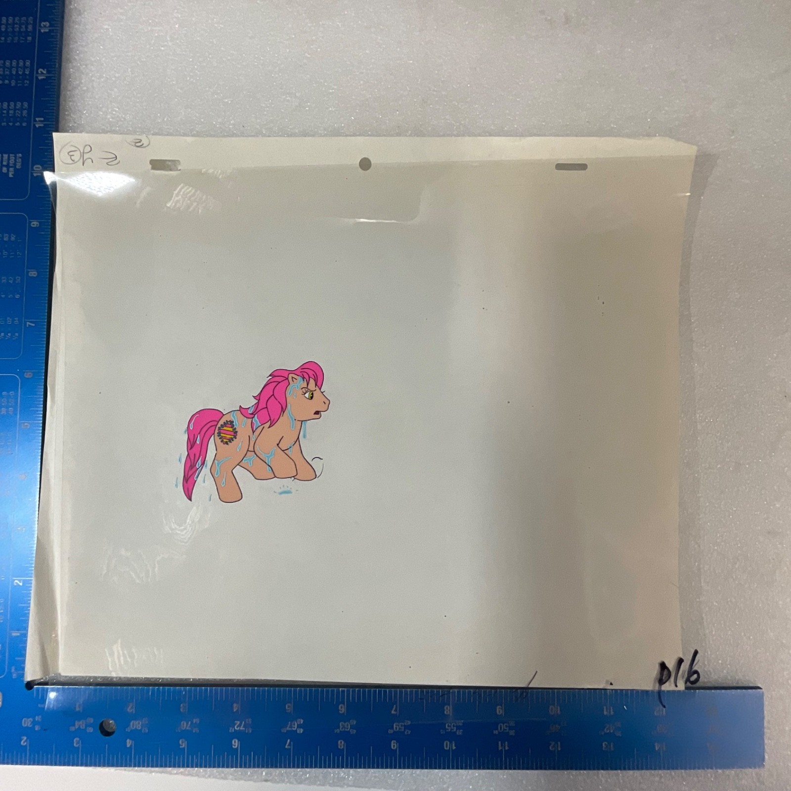 Vintage 80s Pony Animation Production Cel 12 in x 10 in Hand Painted - Image 12