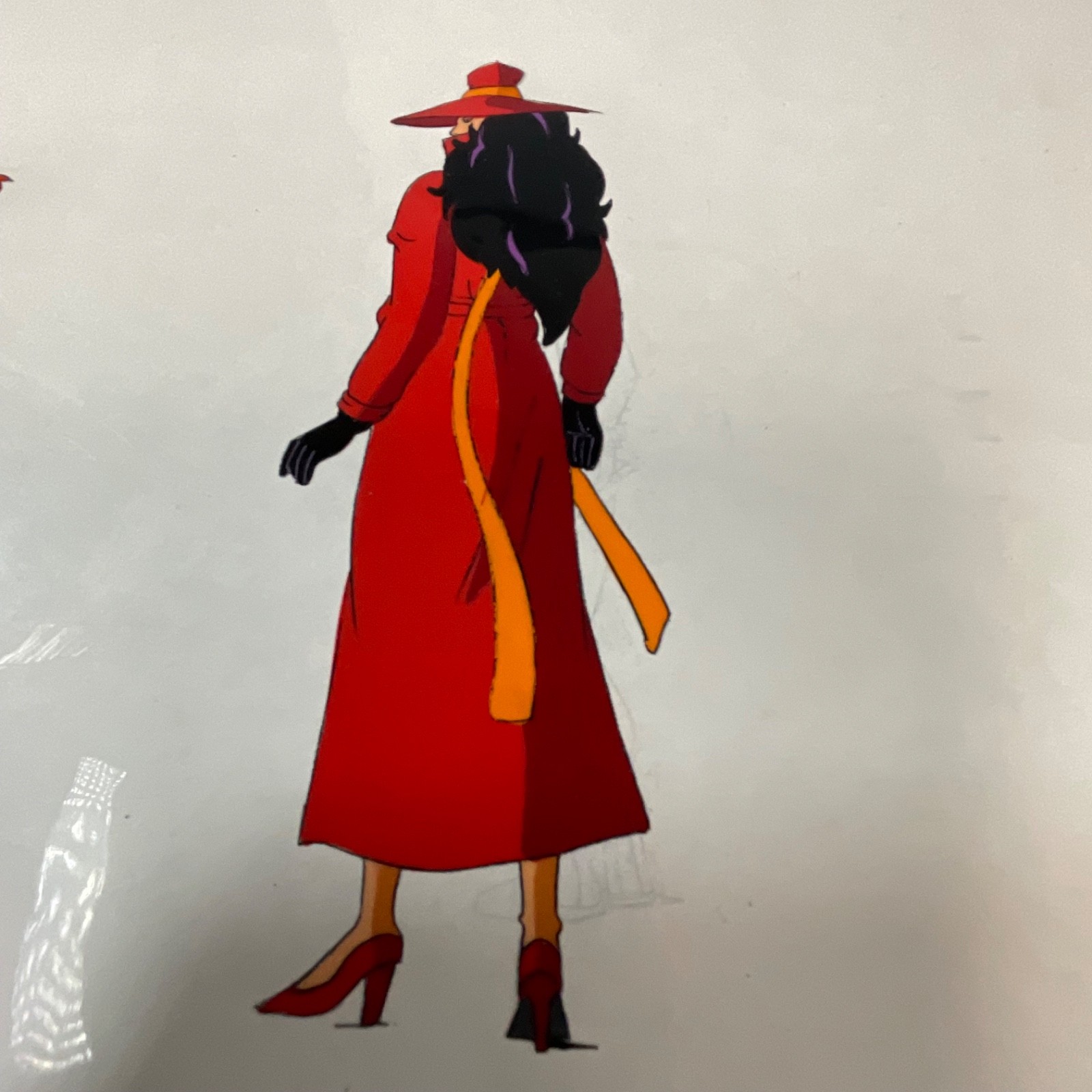 Animation Production Cel Art Red Coat Character Scene 12 in x 10 in - Image 3
