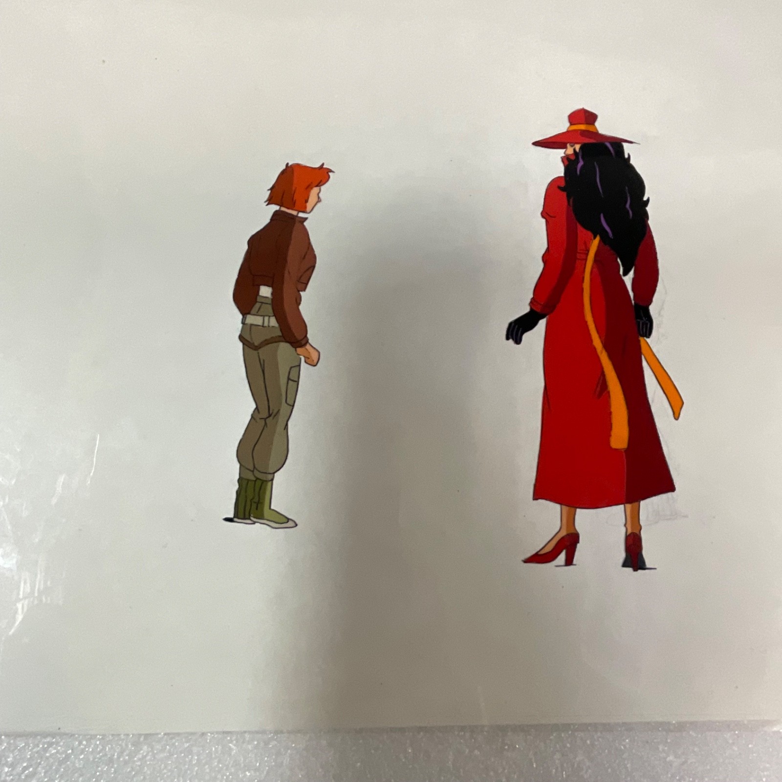 Animation Production Cel Art Red Coat Character Scene 12 in x 10 in - Image 7