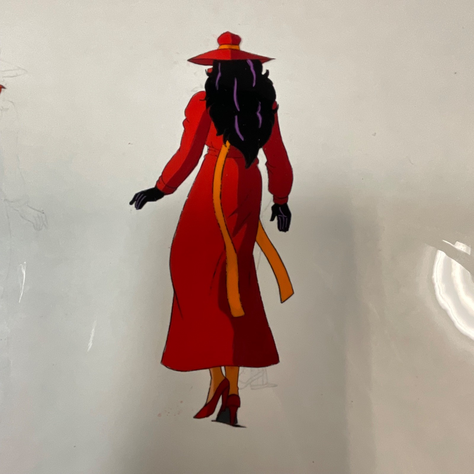 Original Animation Production Cel with Pencil Underdrawing Two Figures 12 in x 1 - Image 3