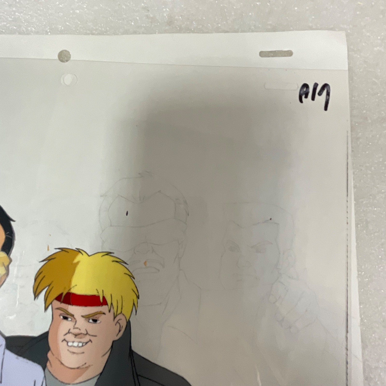 Animated Production Art Cel with Pencil Sketches 12 in x 10 in - Image 4