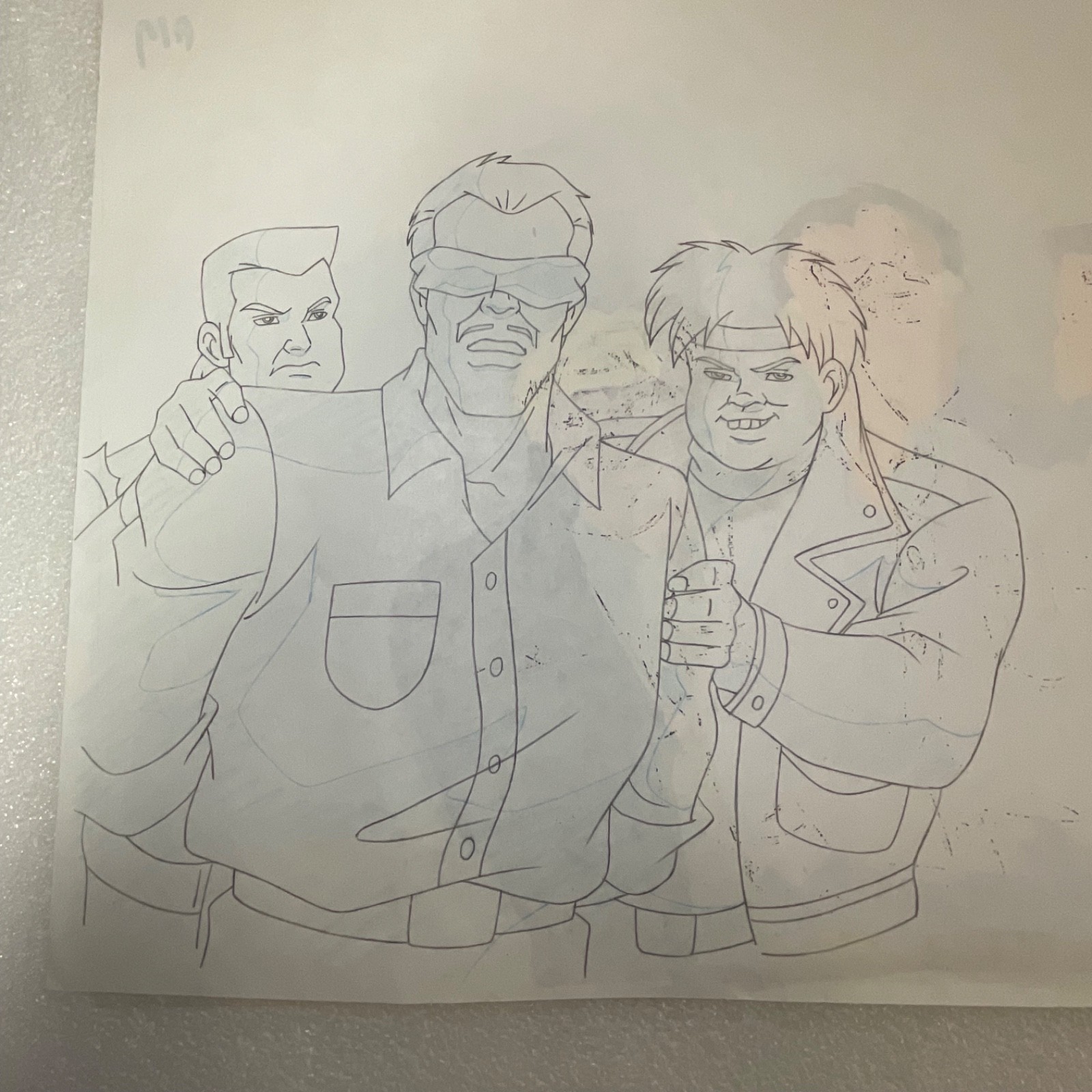 Animated Production Art Cel with Pencil Sketches 12 in x 10 in - Image 8