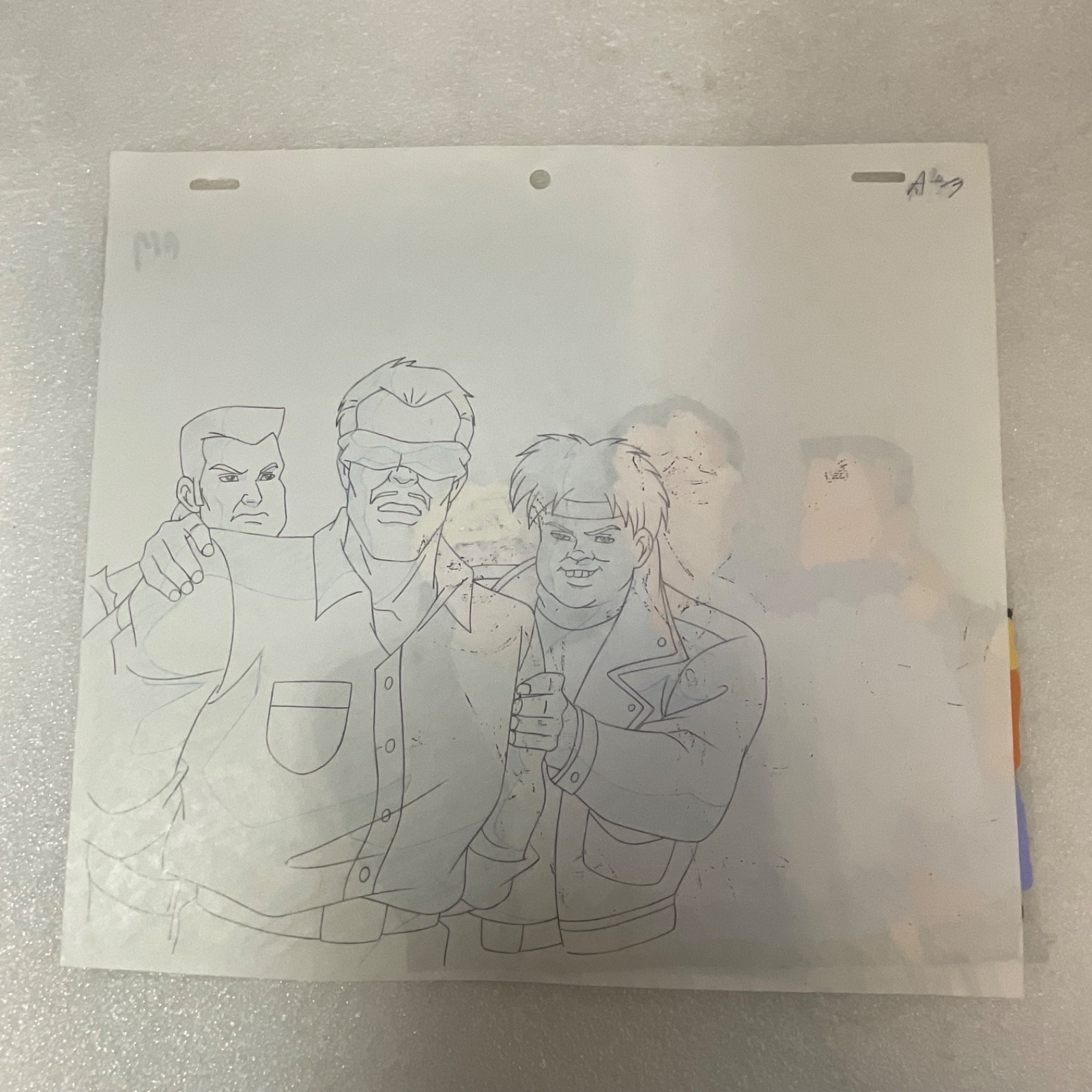 Animated Production Art Cel with Pencil Sketches 12 in x 10 in - Image 7