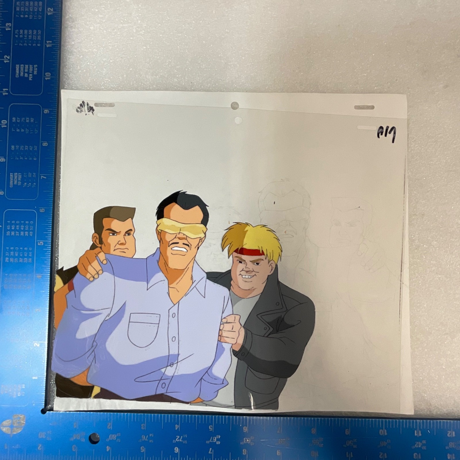 Animated Production Art Cel with Pencil Sketches 12 in x 10 in - Image 10