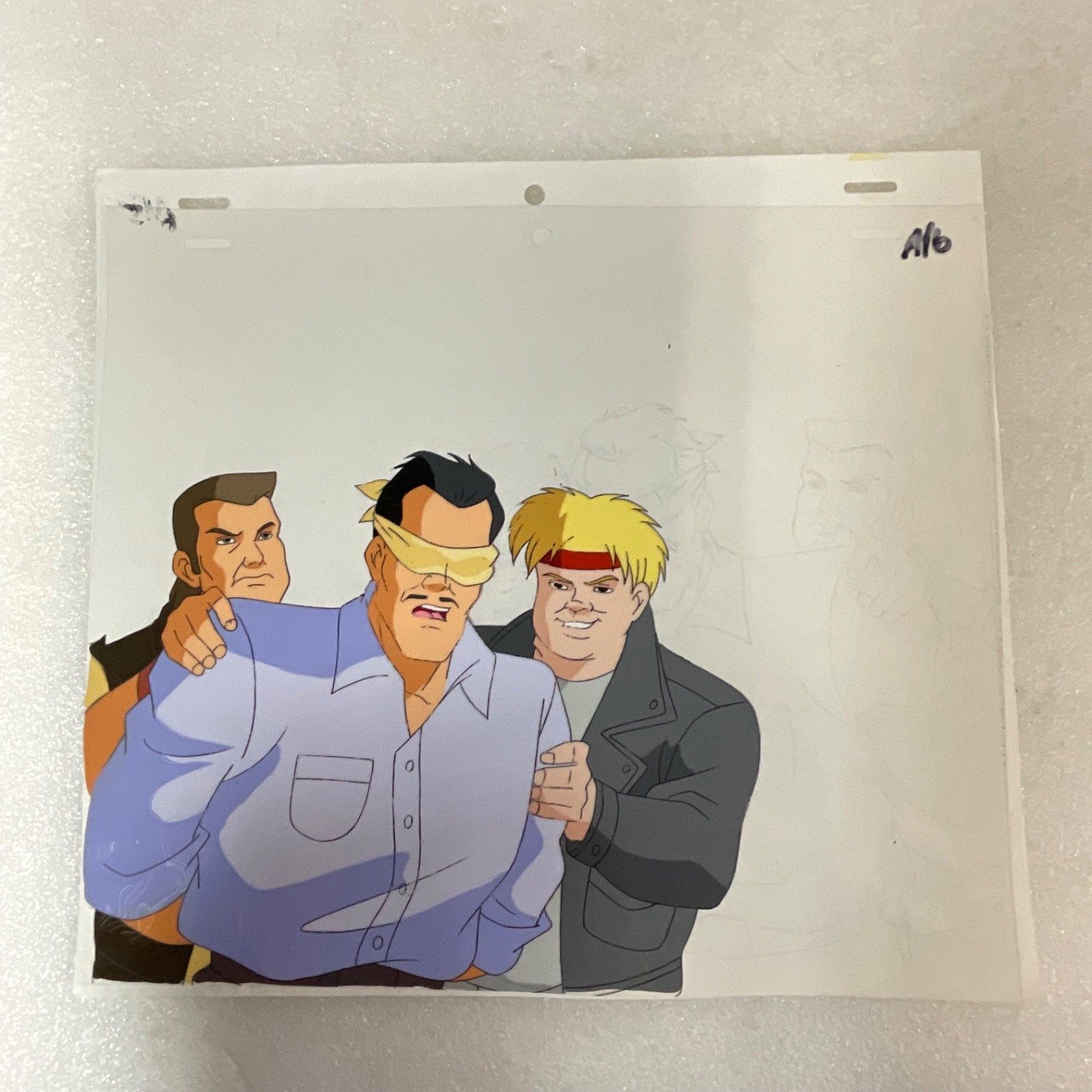 Animated Production Art Cel with Pencil Sketch Backing 12 in x 10 in - Image 2