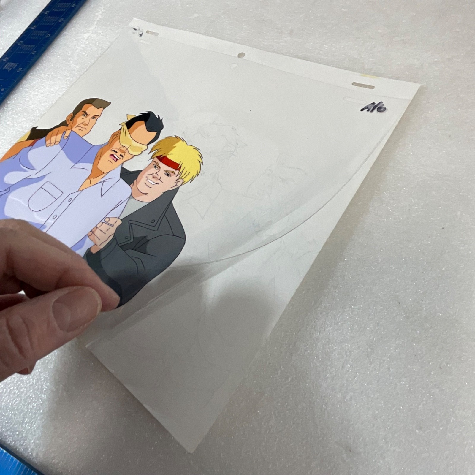 Animated Production Art Cel with Pencil Sketch Backing 12 in x 10 in - Image 5