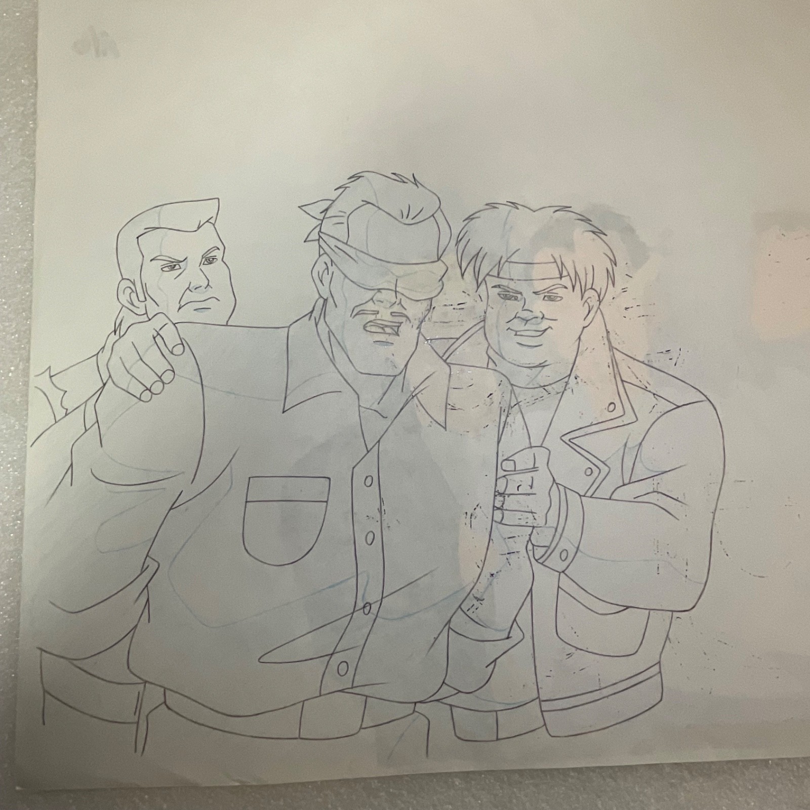 Animated Production Art Cel with Pencil Sketch Backing 12 in x 10 in - Image 7