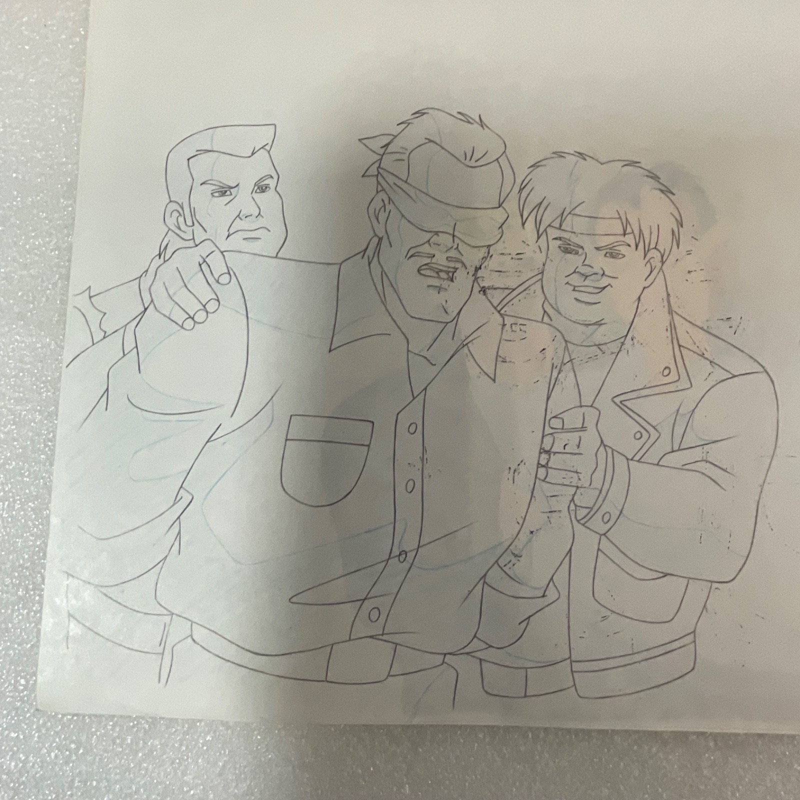 Animated Production Art Cel with Pencil Sketch Backing 12 in x 10 in - Image 11