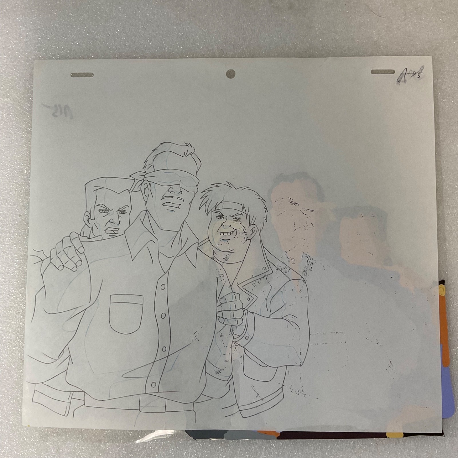 Animated Production Art Cel with Original Pencil Drawing 12 in x 10 in - Image 4