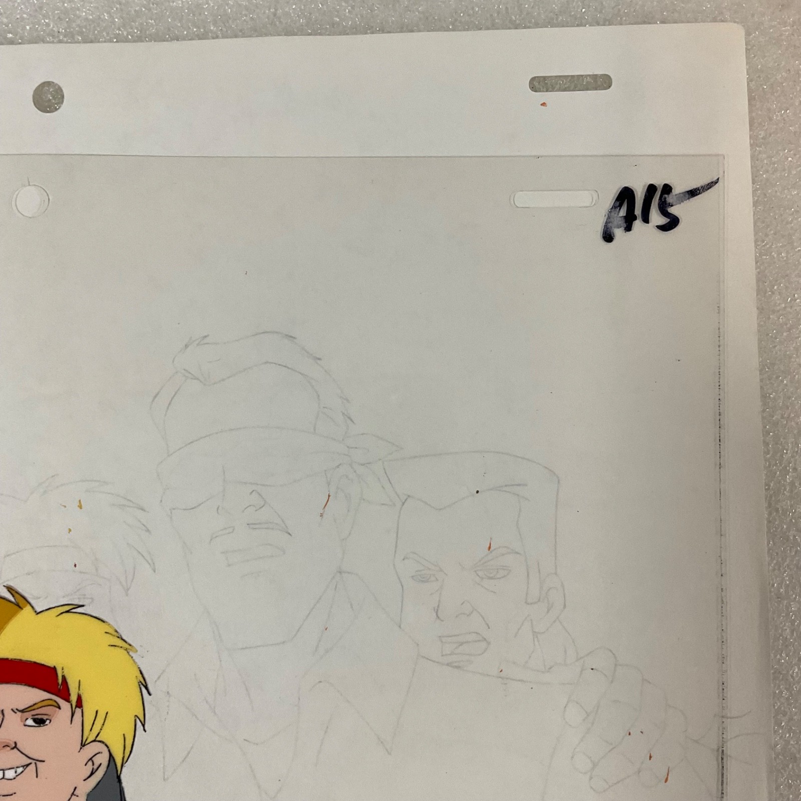 Animated Production Art Cel with Original Pencil Drawing 12 in x 10 in - Image 5