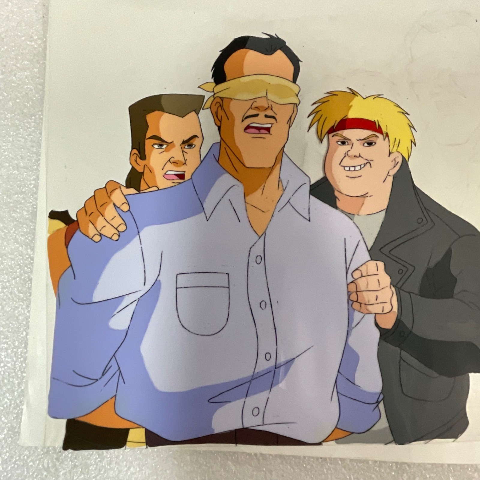 Animation Production Cel with Original Pencil Sketch Overlay 12 in x 10 in - Image 6