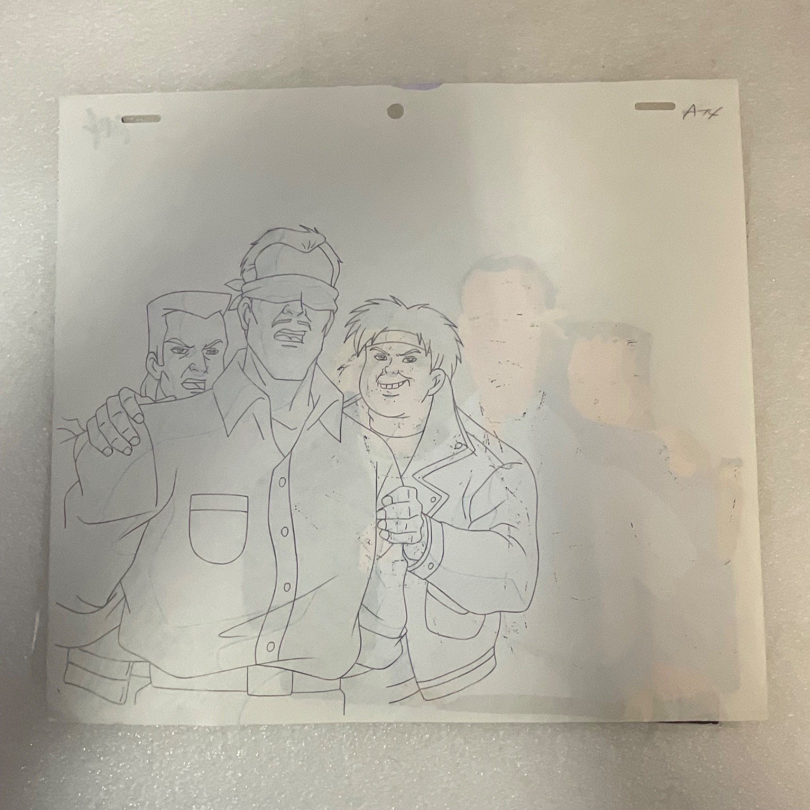 Animation Production Cel with Original Pencil Sketch Overlay 12 in x 10 in - Image 8