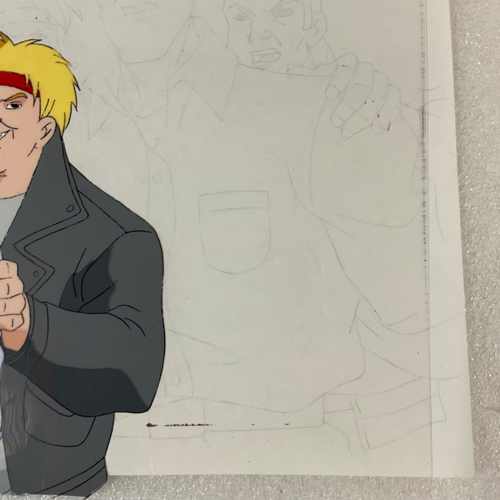 Animated Production Art Cel with Original Pencil Drawing 12 in x 10 in - Image 8