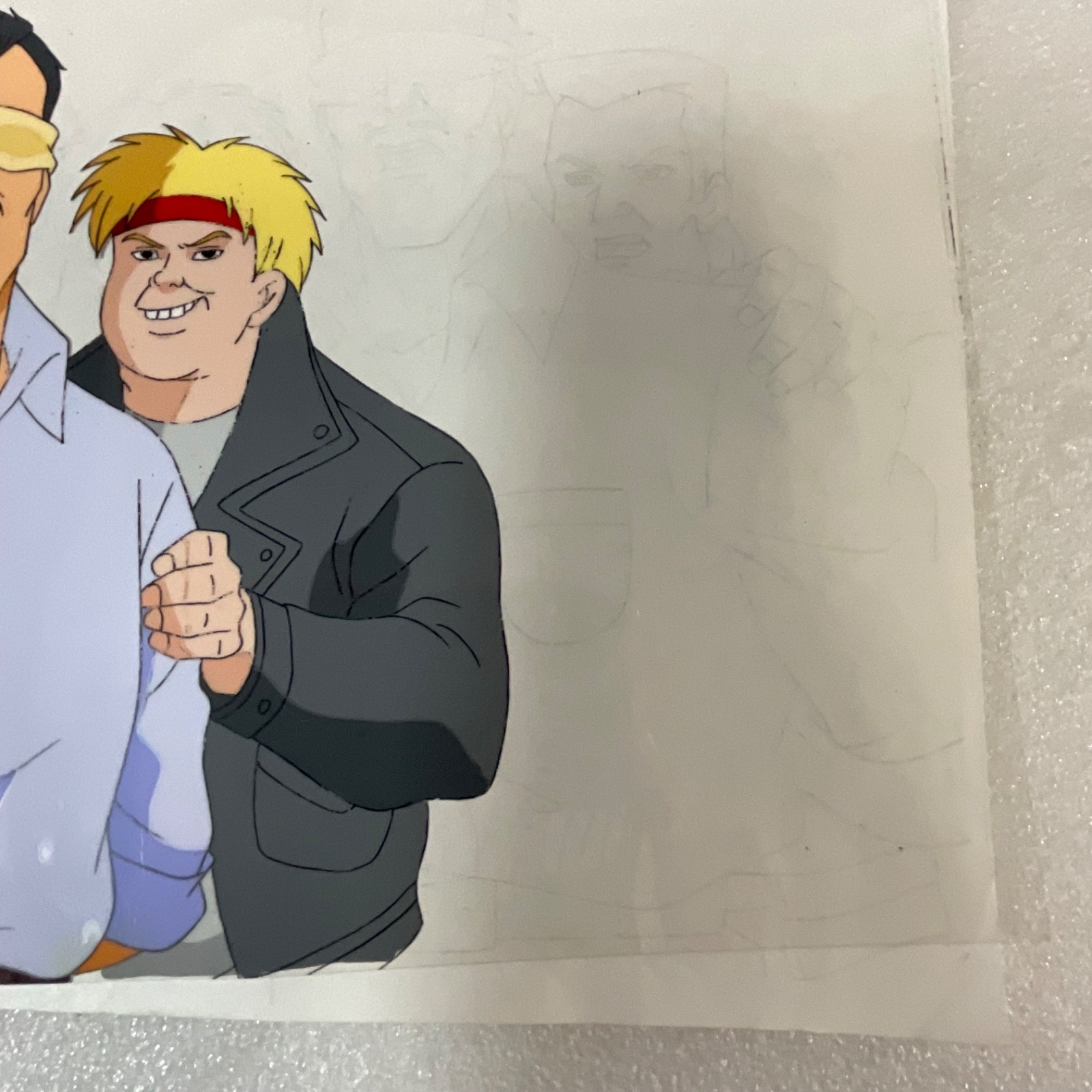 Animation Production Cel with Original Pencil Sketch Overlay 12 in x 10 in - Image 5