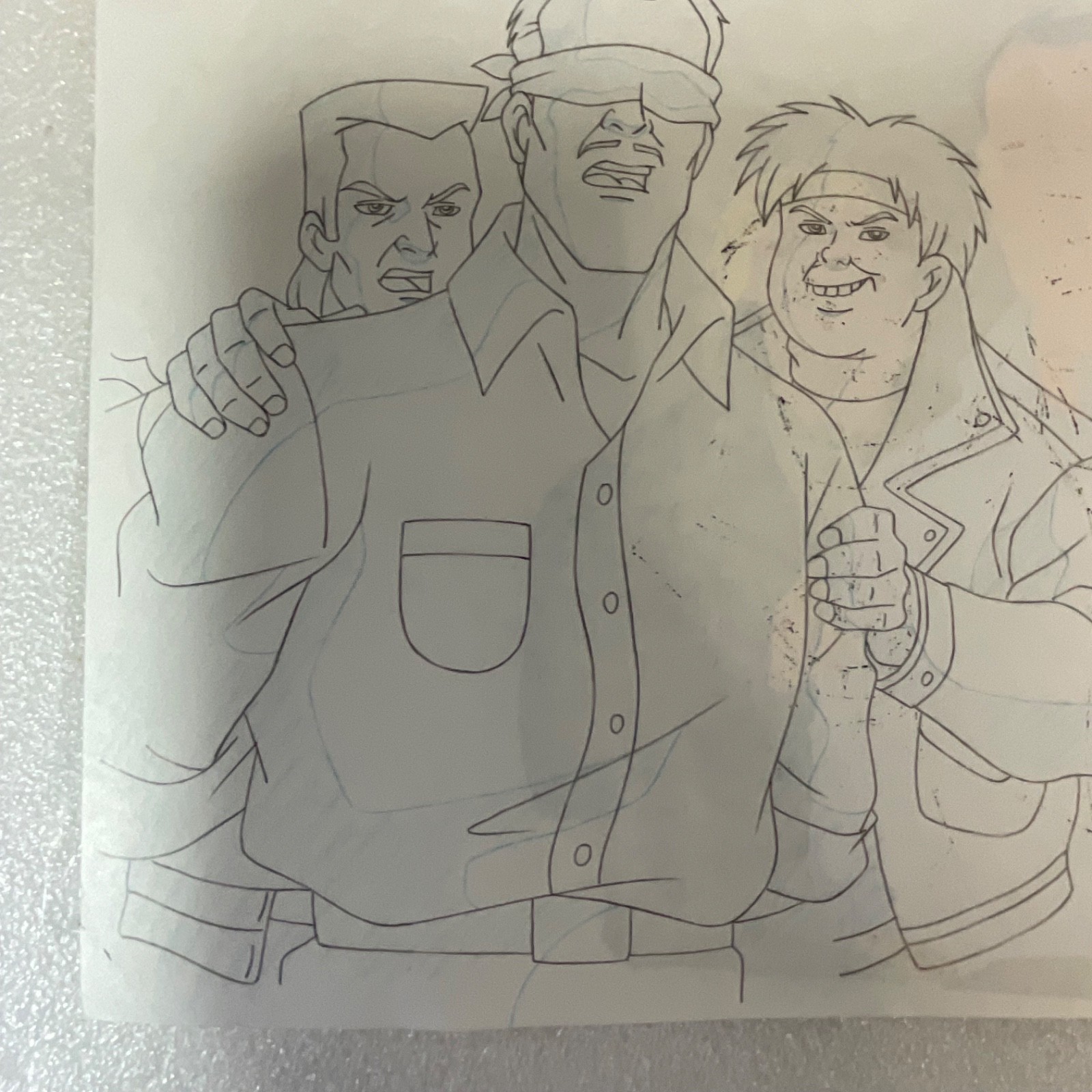 Animation Production Cel with Original Pencil Sketch Overlay 12 in x 10 in - Image 11