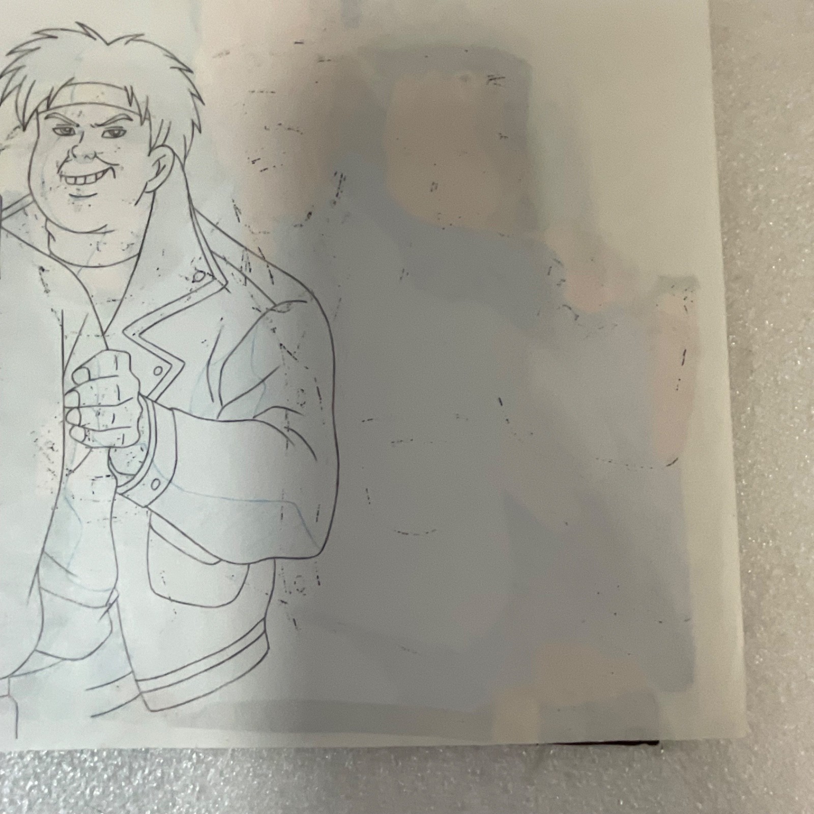 Animation Production Cel with Original Pencil Sketch Overlay 12 in x 10 in - Image 10