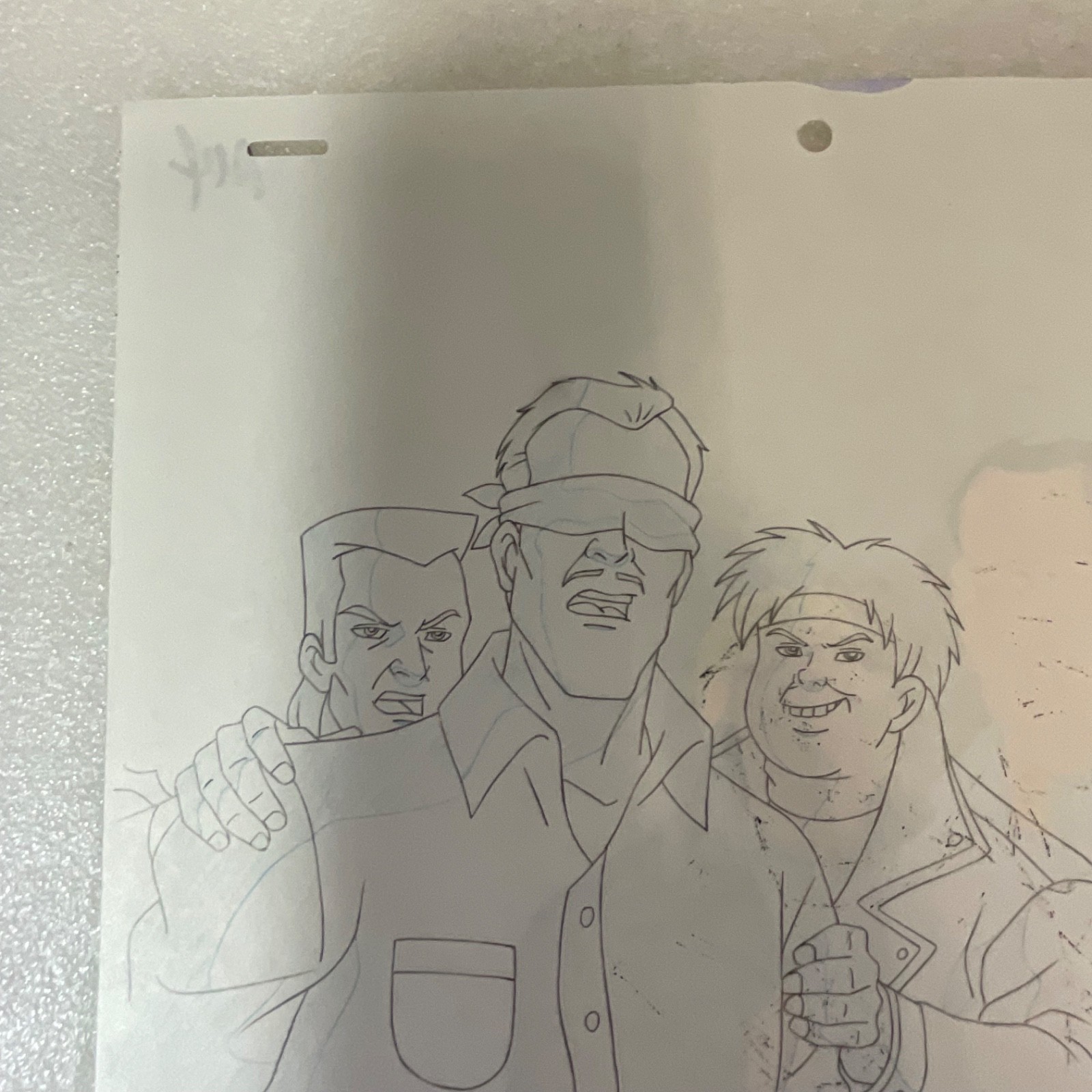 Animation Production Cel with Original Pencil Sketch Overlay 12 in x 10 in - Image 12