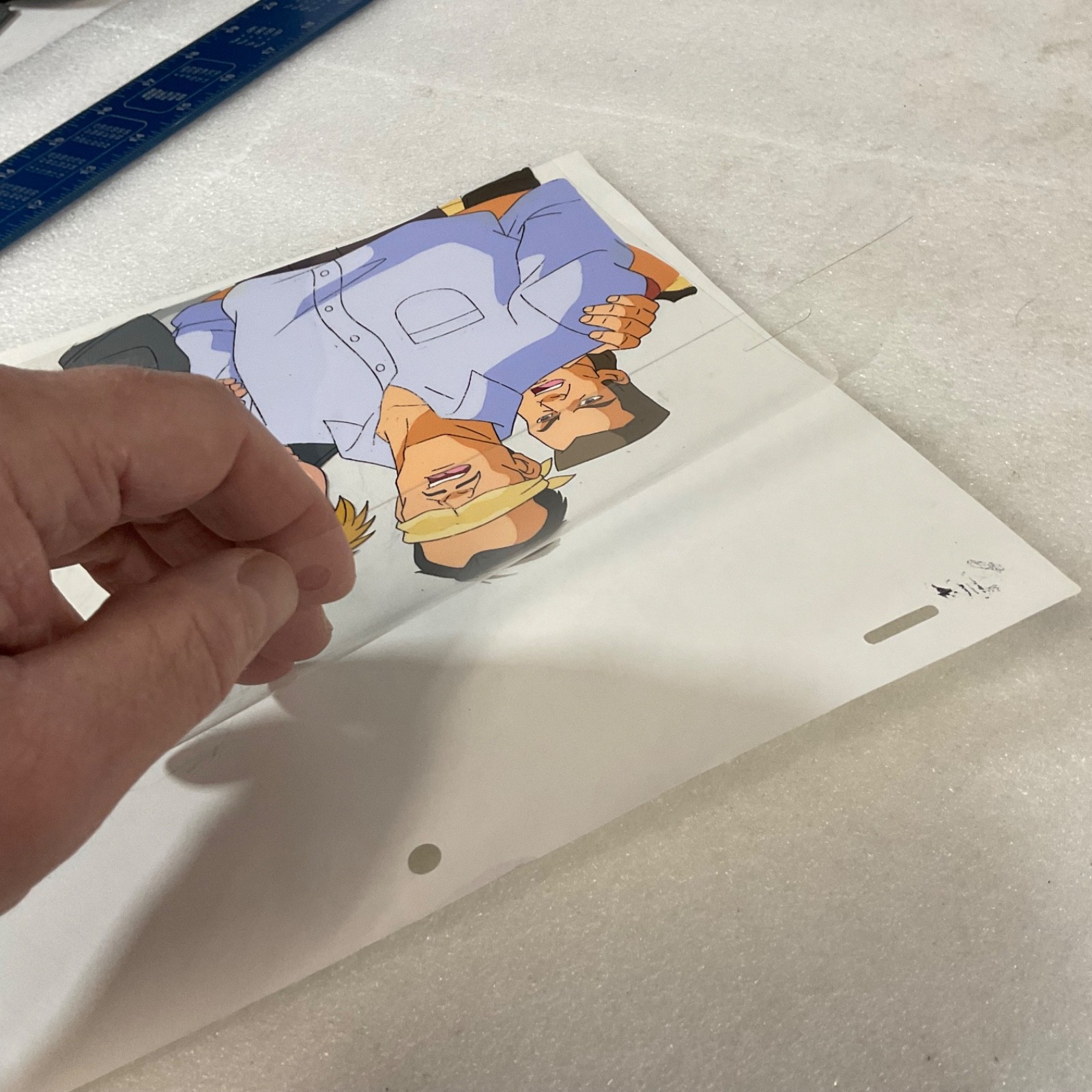 Animation Production Cel with Original Pencil Sketch Overlay 12 in x 10 in - Image 16