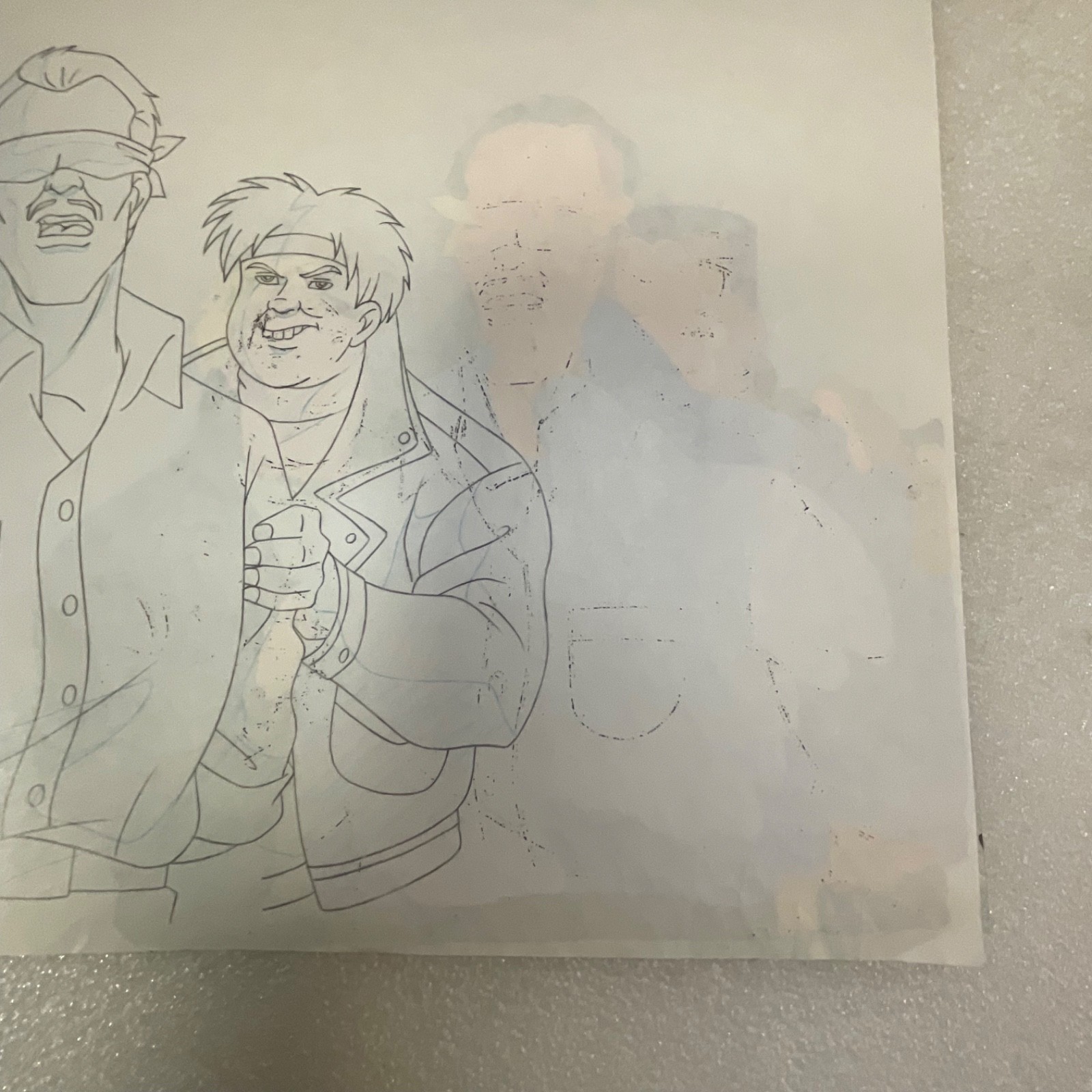 Animation Production Cel with Pencil Line Art Underdrawing 12 in x 10 in - Image 6