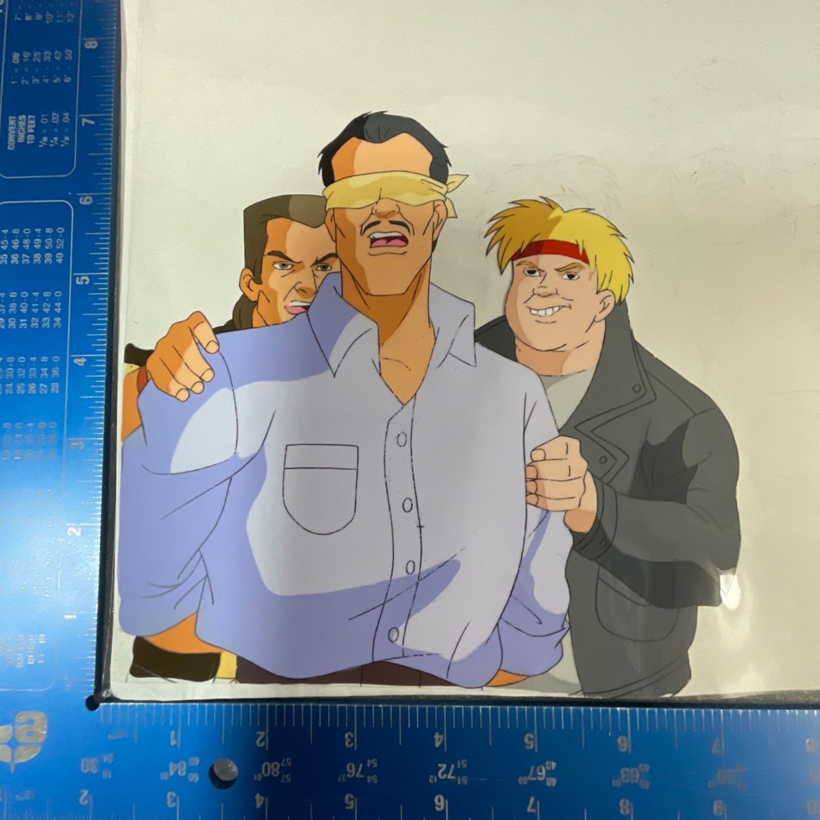 Animation Production Cel with Pencil Line Art Underdrawing 12 in x 10 in - Image 9