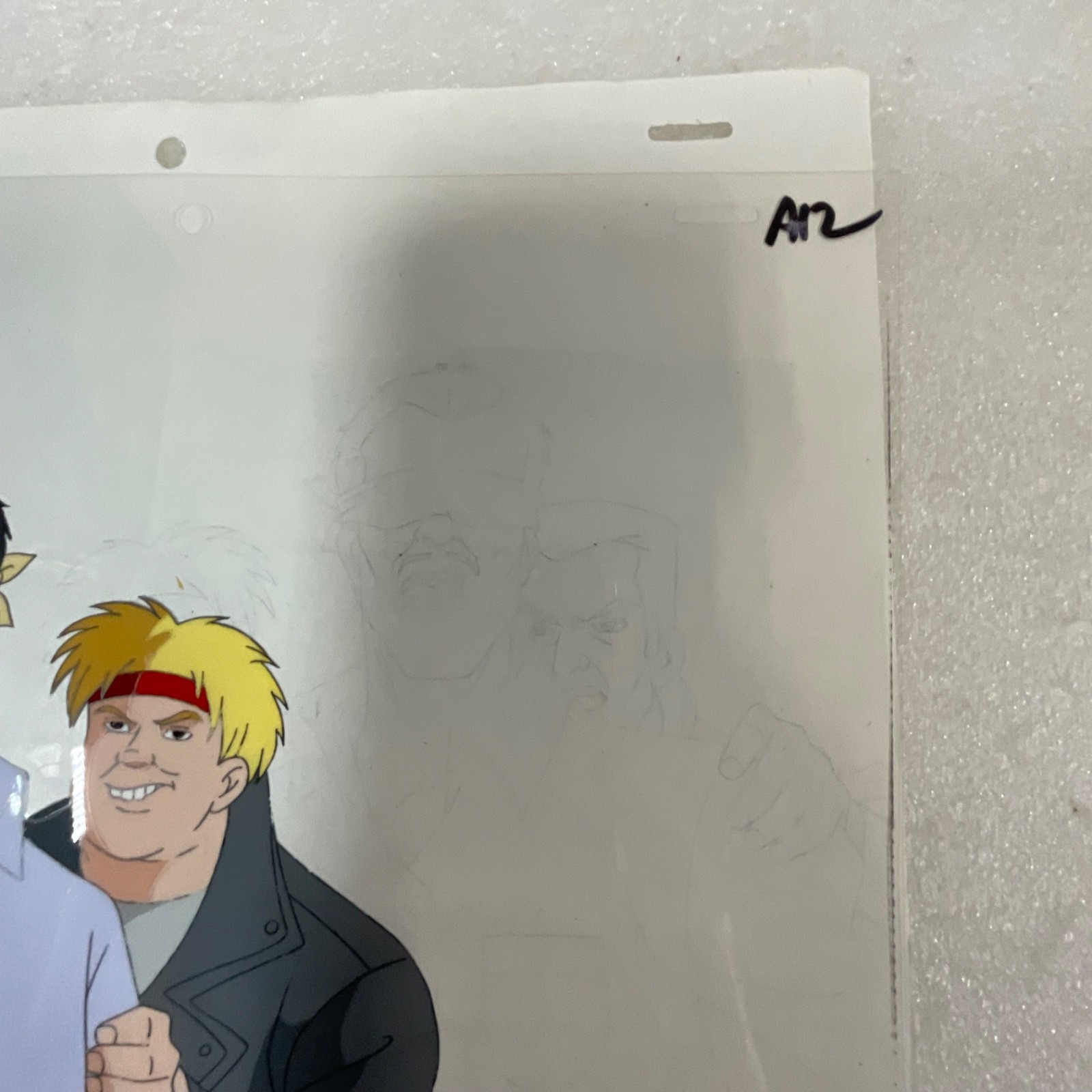 Animation Production Cel with Pencil Line Art Underdrawing 12 in x 10 in - Image 11