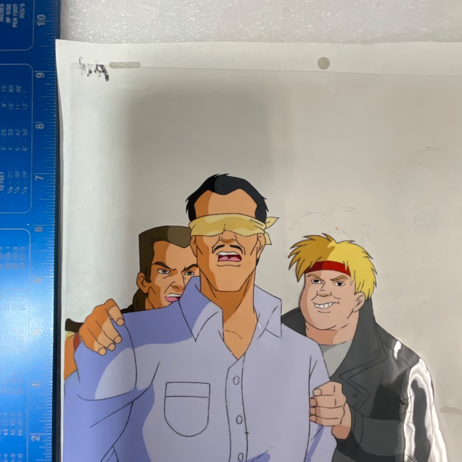 Animation Production Cel with Pencil Line Art Underdrawing 12 in x 10 in - Image 10